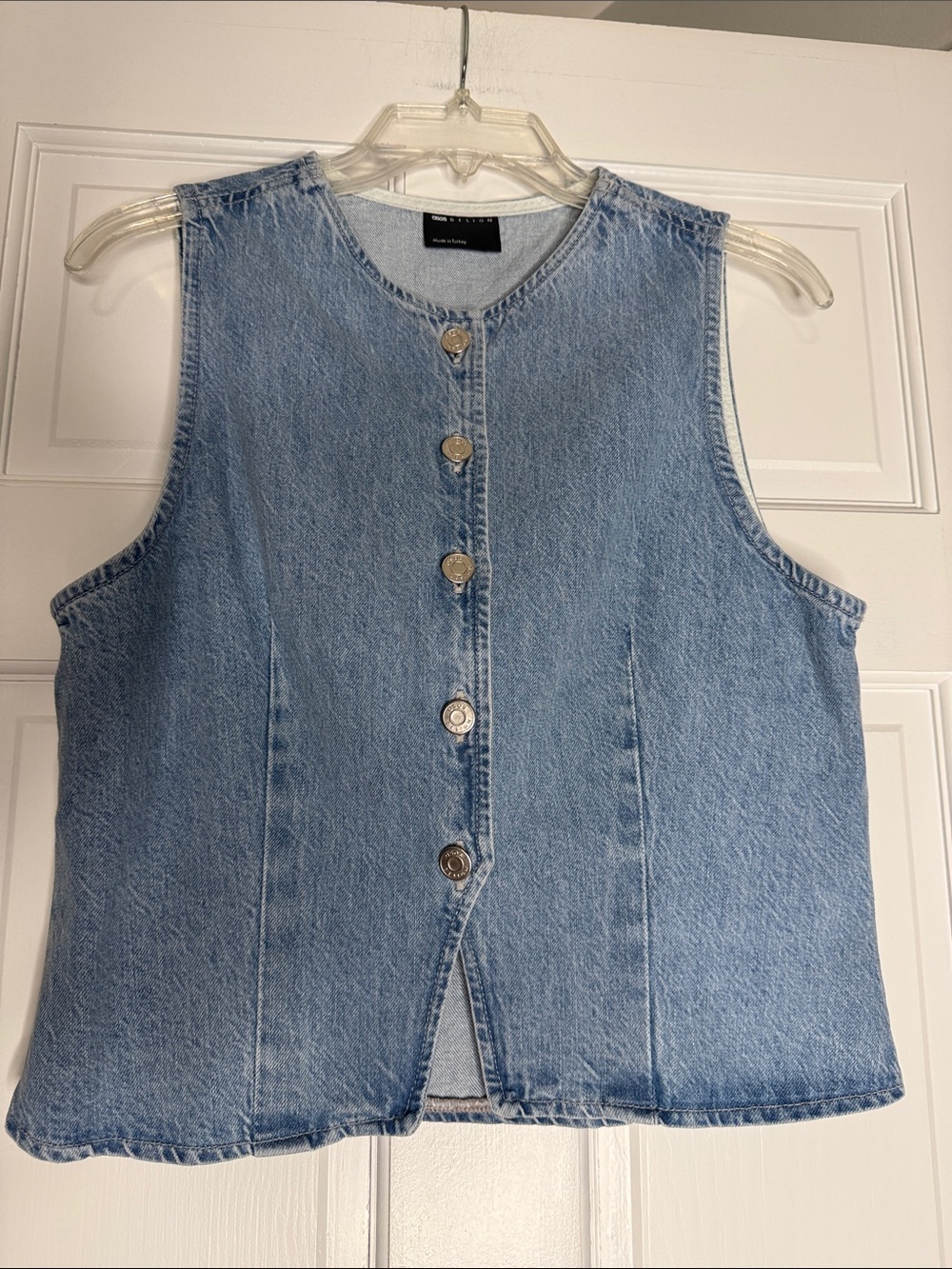 ASOS Design Light Wash Denim Vest M